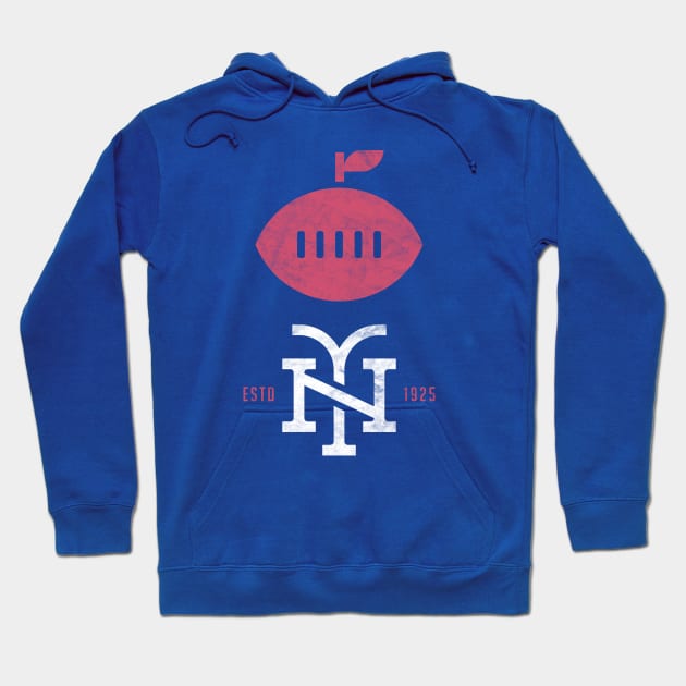 New York Football Big Apple Football Hoodie by BooTeeQue